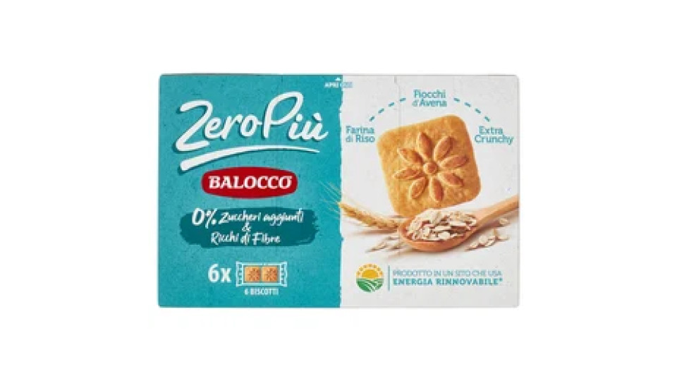 Balocco ZeroPiù Fiocchi d'Avena & Riso 6 x 38,3 g