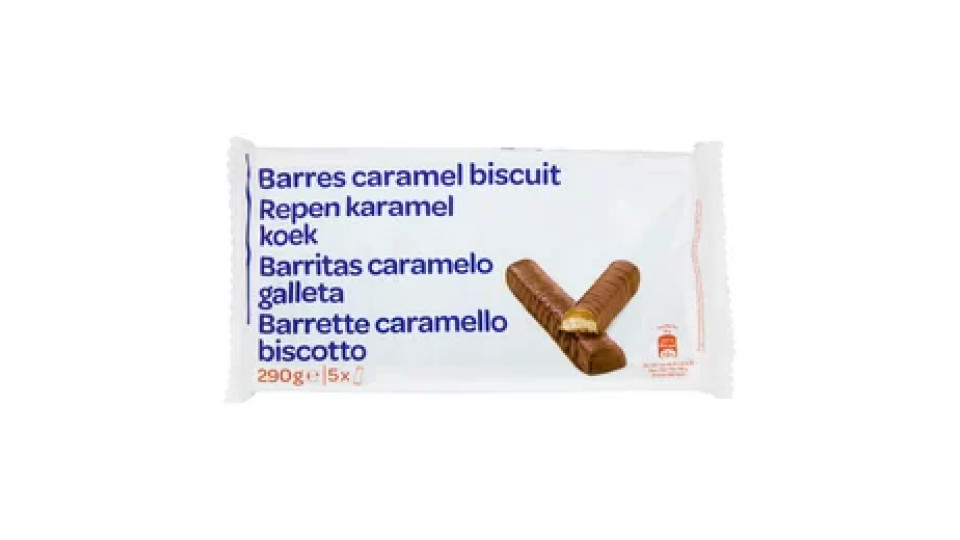 Barrette caramello biscotto 5 x 58 g