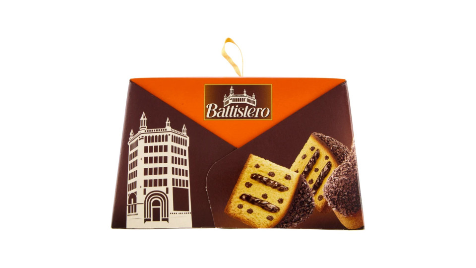 Battistero Colomba Cioccolato con crema al cioccolato, gocce di cioccolato e ricoperta al cacao 750g