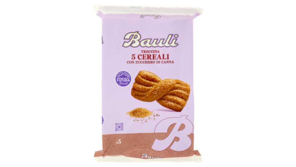 Bauli Treccina 5 Cereali con Zucchero di Canna 5 x 42 g