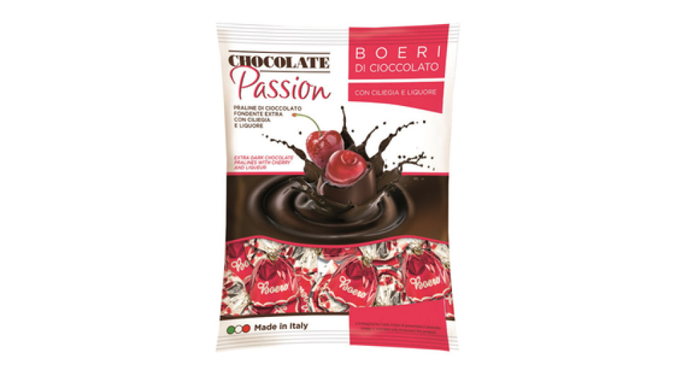 Boeri, Praline di Cioccolato Fondente Extra con Ciliegia e Liquore 105 g