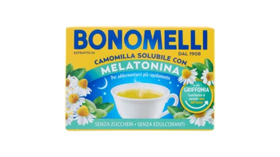 Bonomelli Estratto di Camomilla Solubile Melatonina e con Griffonia bustine 16 x 4,5 g