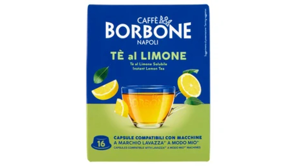 Borbone Tè al Limone Compatibile Lavazza* A Modo Mio* 16 Capsule 16 x 9 g
