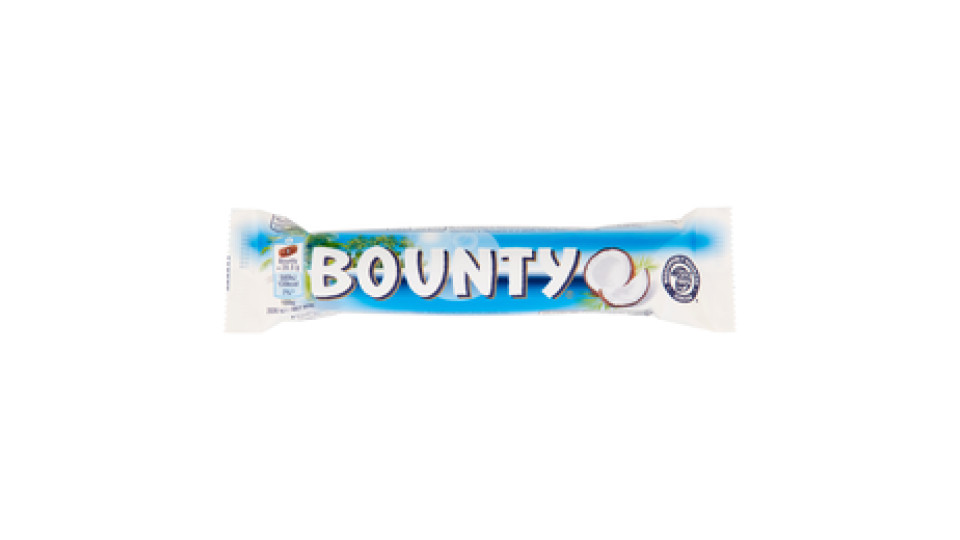 Bounty Barretta Snack di Cioccolato al Latte Ripiena al Cocco, 57g