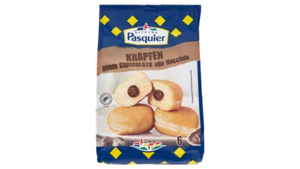 Brioche Pasquier Krapfen gusto Cioccolato alla Nocciola 6 x 45 g