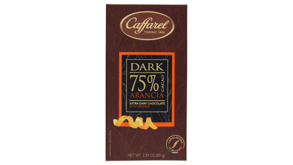 Caffarel Dark Tavoletta Cioccolato fondente 75% Arancia 80 g