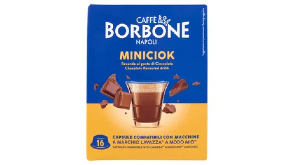 Caffè Borbone Miniciok Capsule Compatibili Lavazza* A Modo Mio* 16 x 8 g