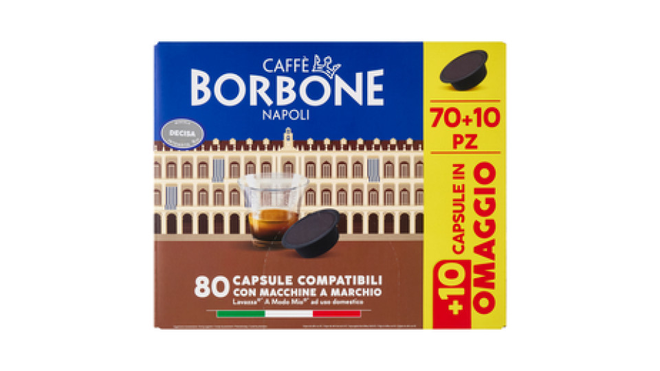 Caffè Borbone Miscela Decisa Capsule Compatibili Lavazza* A Modo Mio* 80 x 7,2 g