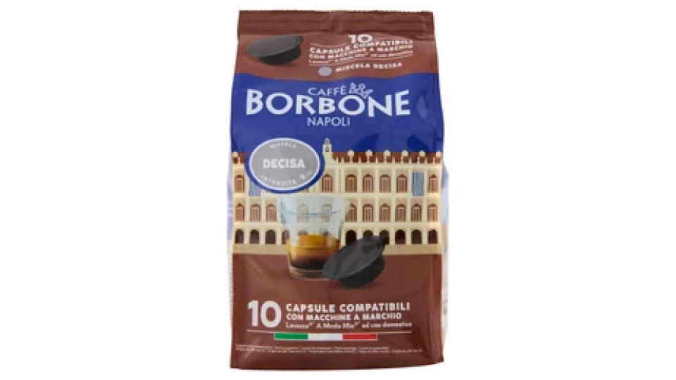 Caffè Borbone Miscela Decisa Capsule Compatibili Lavazza* A Modo Mio* ad uso domestico 10 x 7,2 g