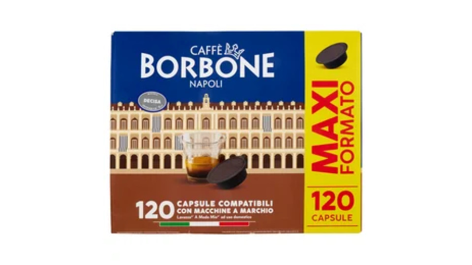 Caffè Borbone Miscela Decisa Capsule Compatibili Lavazza* A Modo Mio* ad uso domestico 120 x 7,2 g
