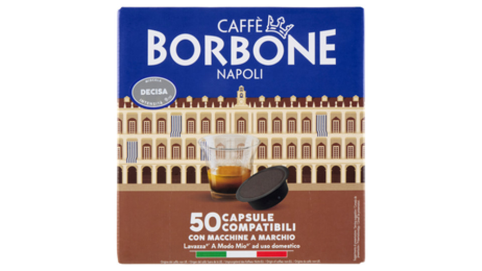 Caffè Borbone Miscela Decisa Capsule Compatibili Lavazza* A Modo Mio* ad uso domestico 50 x 7,2 g