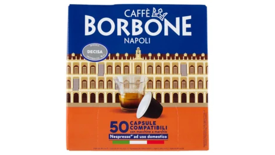 Caffè Borbone Miscela Decisa Capsule Compatibili Nespresso* ad uso domestico 50 x 5 g