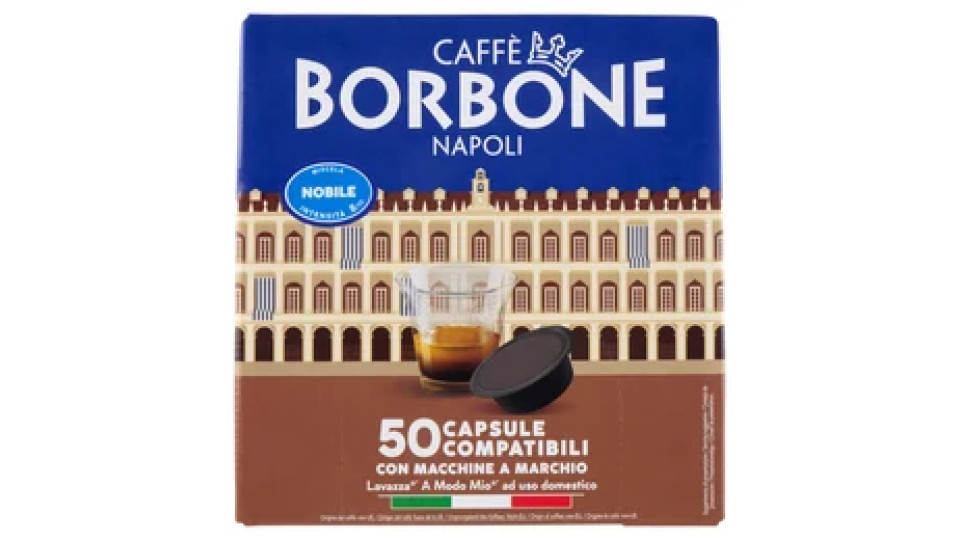 Caffè Borbone Miscela Nobile Capsule Compatibili Lavazza* A Modo Mio* ad uso domestico 50 x 7,2 g
