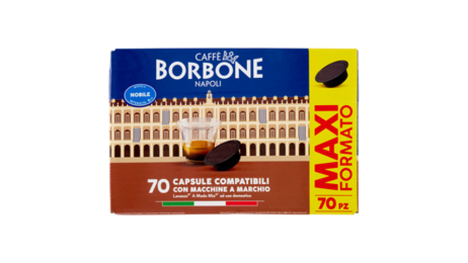 Caffè Borbone Miscela Nobile Capsule Compatibili Lavazza* A Modo Mio* ad uso domestico 70 x 7,2 g