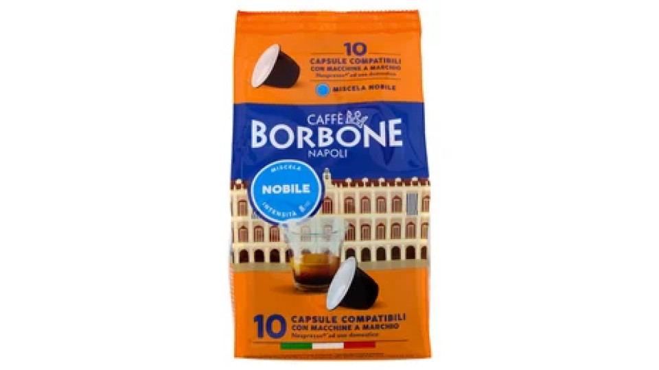 Caffè Borbone Miscela Nobile Capsule Compatibili Nespresso* ad uso domestico 10 x 5 g