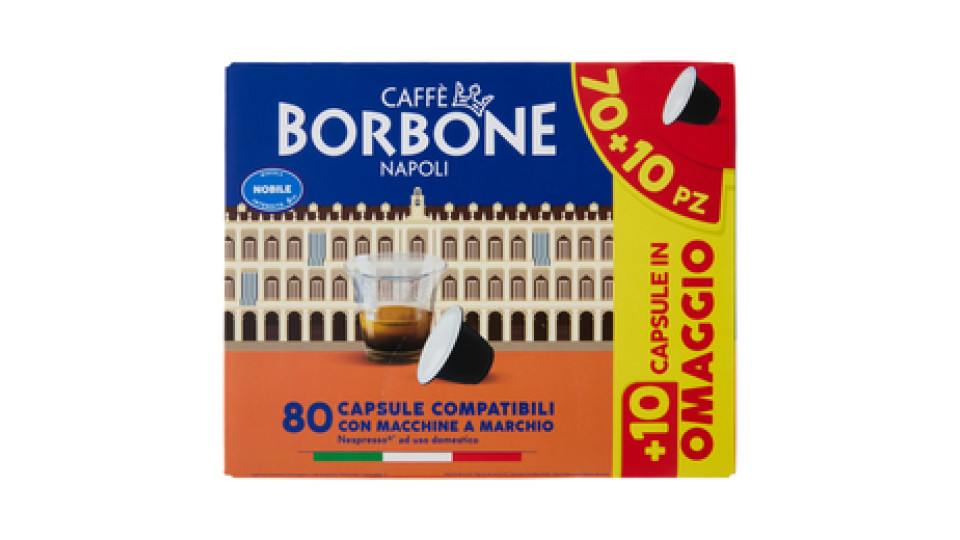 Caffè Borbone Miscela Nobile Capsule Compatibili Nespresso* ad uso domestico 80 x 5 g