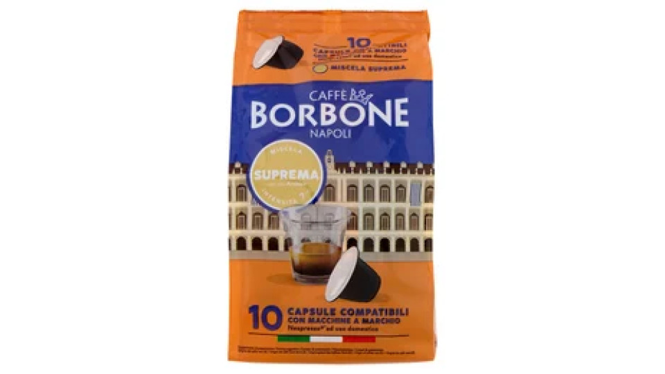 Caffè Borbone Miscela Suprema Capsule Compatibili Nespresso* ad uso domestico 10 x 5 g