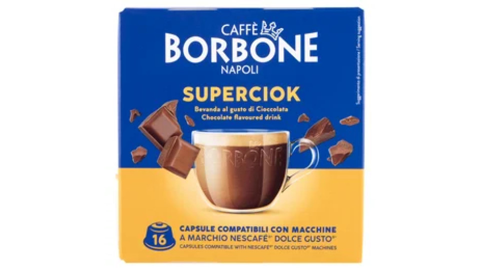 Caffè Borbone Superciok Capsule Compatibili Nescafè* Dolce Gusto* 16 x 20 g
