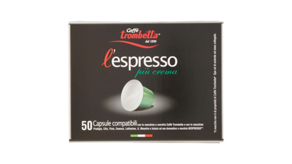 Caffè trombetta l'espresso più crema Capsule 50 pz