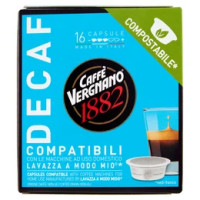 Caffè Vergnano 1882 Decaf Compostabile** Capsule Compatibili Lavazza a Modo Mio* 16 x 7,5 g