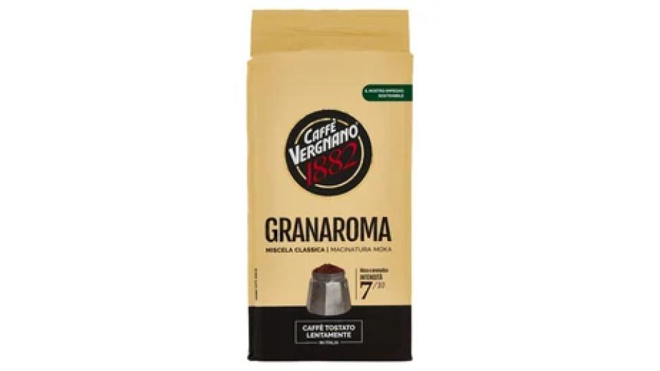 Caffè Vergnano 1882 Granaroma Miscela Classica Macinatura Moka 250 g