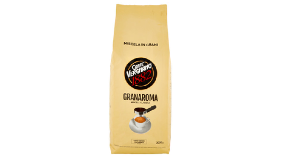 Caffè Vergnano 1882 Granaroma Miscela Classica Miscela in Grani 3000 g