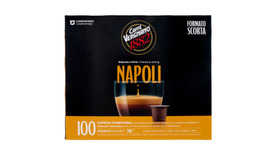 Caffè Vergnano 1882 Napoli Capsule Compatibili Nespresso* 100 x 5 g