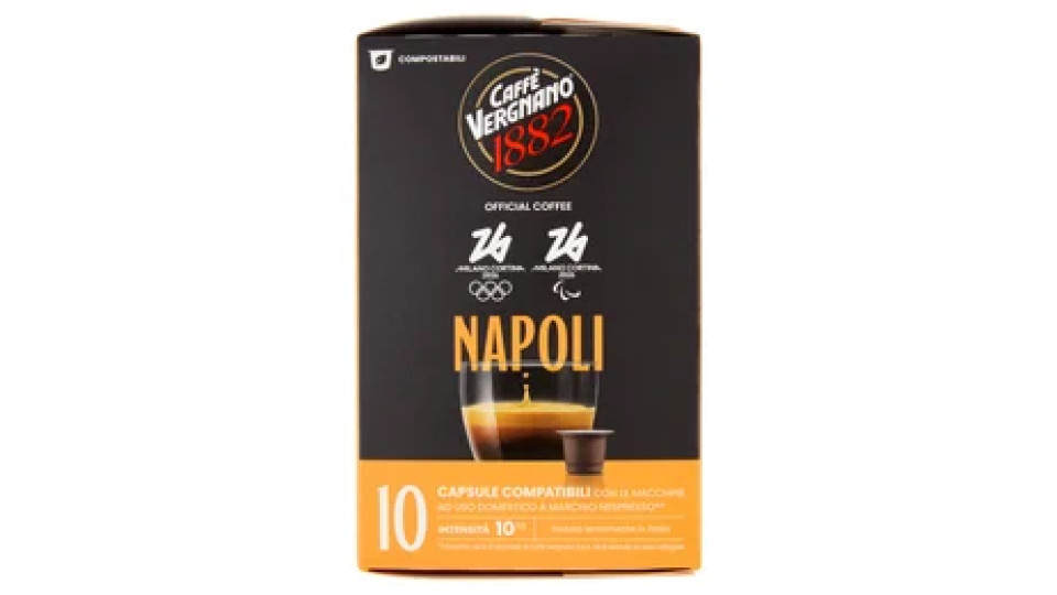 Caffè Vergnano 1882 Napoli Capsule Compatibili Nespresso* 10 x 5 g