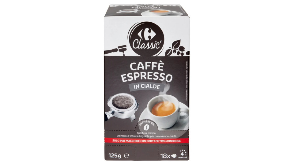 Carrefour Classic Caffè Espresso in Cialde 18 x 6,95 g