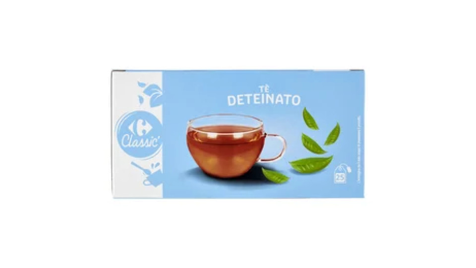 Carrefour Classic Tè Deteinato filtri 25 x 1,75 g