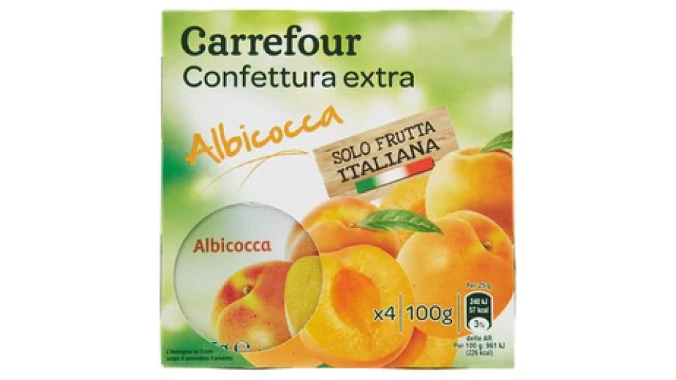 Carrefour Confettura extra Albicocca 4 x 25 g