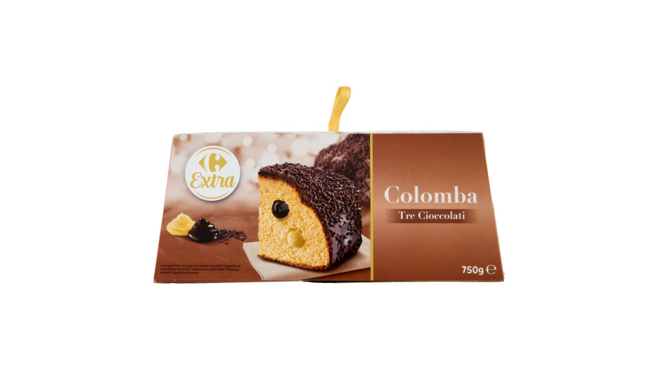 Carrefour Extra Colomba Tre Cioccolati 750 g