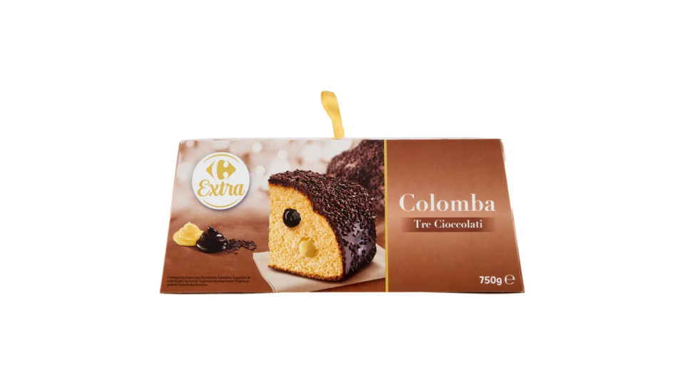 Carrefour Extra Colomba Tre Cioccolati 750 g