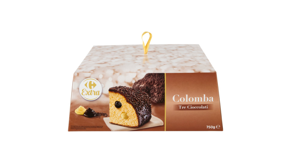 Carrefour Extra Colomba Tre Cioccolati 750 g
