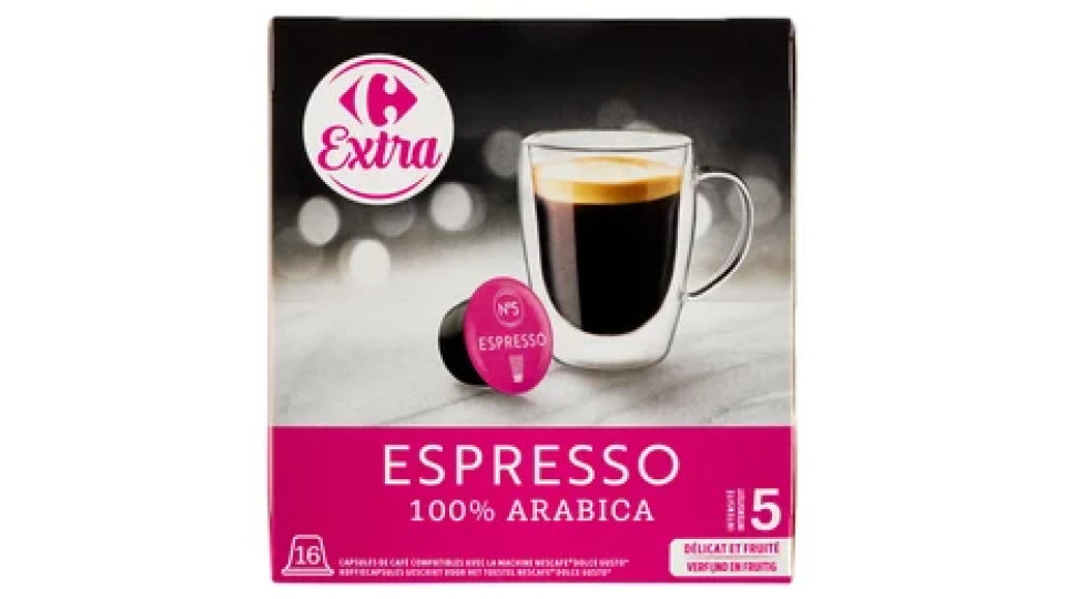 Carrefour Extra Espresso 100% Arabica Capsule 16 x 7 g