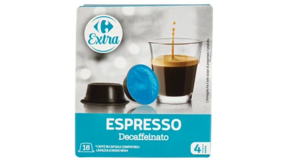 Carrefour Extra Espresso Decaffeinato 16 x 7,5 g