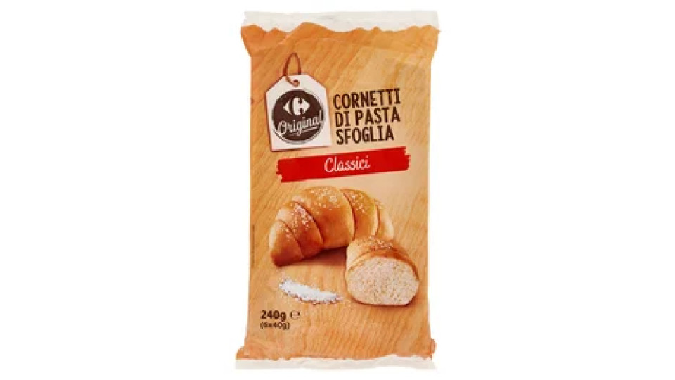 Carrefour Original Cornetti di Pasta Sfoglia Classici 6 x 40 g