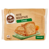 Carrefour Original Fette Biscottate Cereali 9 Monoporzioni 320 g