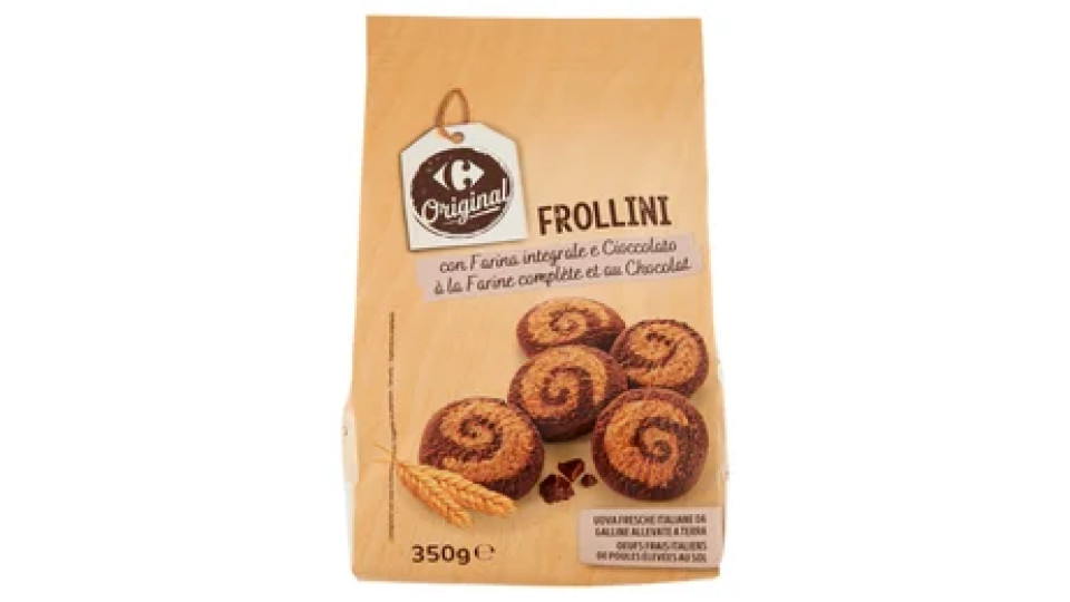 Carrefour Original Frollini con Farina integrale e Cioccolato 350 g