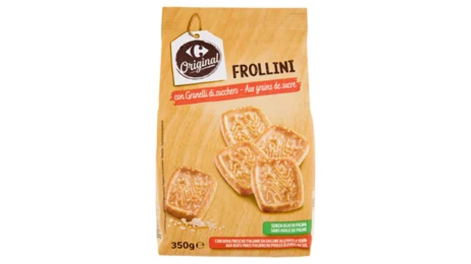 Carrefour Original Frollini con Granelli di zucchero 350 g