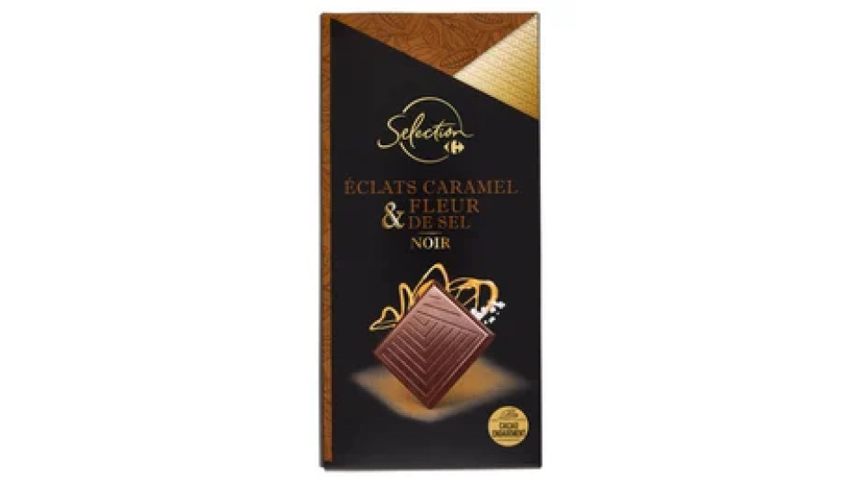 Carrefour Selection Éclats Caramel & Fleur de Sel Noir 100 g