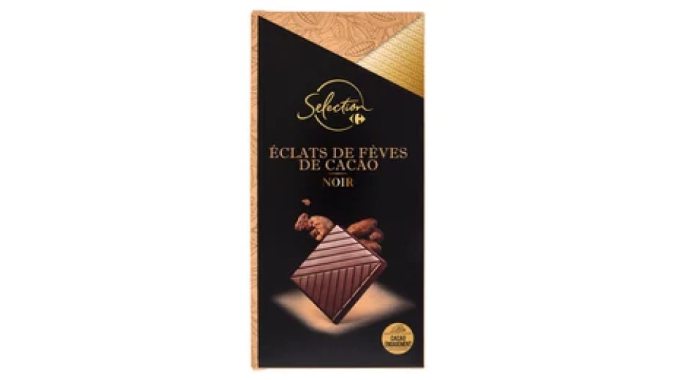 Carrefour Selection Éclats de Fèves de Cacao Noir 100 g