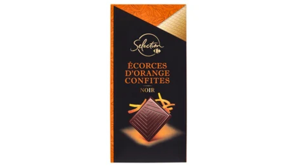 Carrefour Selection Ecorces d'Orange Confites Noir 100 g