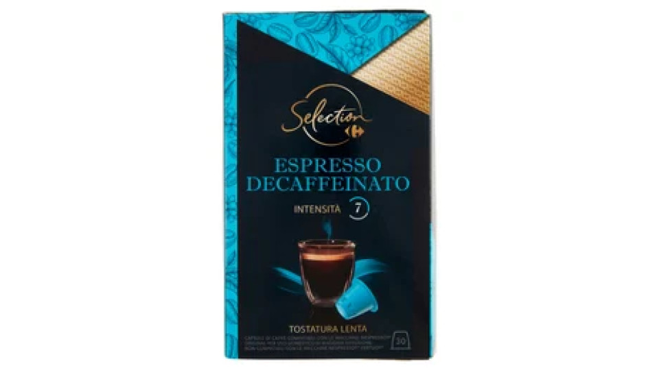 Carrefour Selection Espresso Decaffeinato Intensità 7 Capsule 30 x 5 g