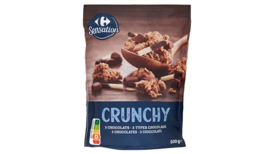 Carrefour Sensation Crunchy 3 Cioccolati 500 g