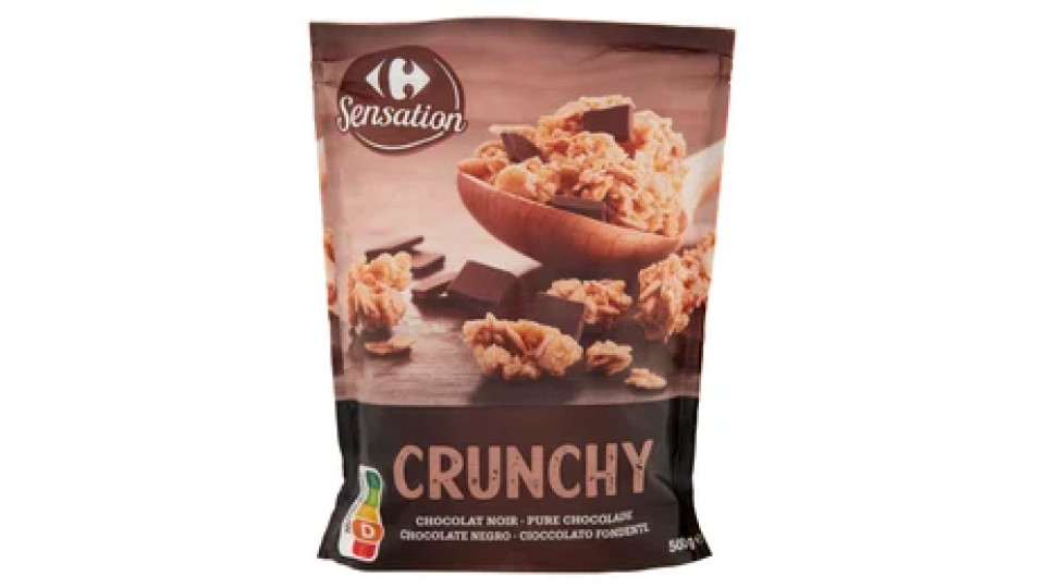 Carrefour Sensation Crunchy Cioccolato Fondente 500 g