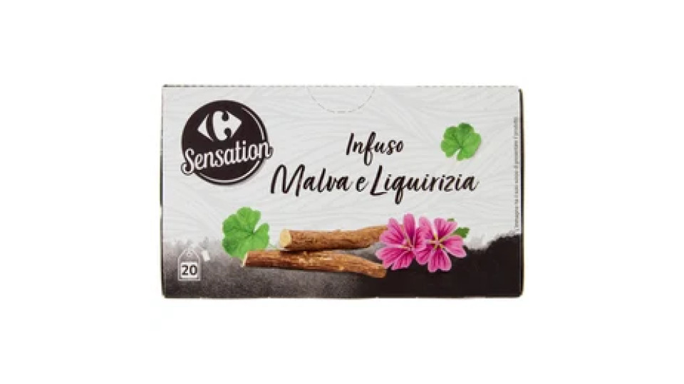 Carrefour Sensation Infuso Malva e Liquirizia filtri 20 x 1,5 g