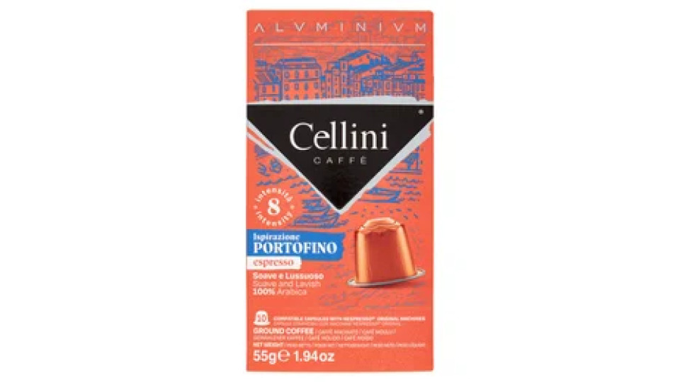 Cellini Caffè Aluminium Ispirazione Portofino espresso 10 Capsule Compatibili 55 g