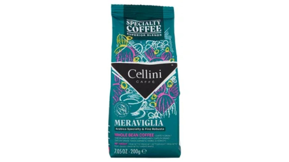 Cellini Caffè Specialty Coffee Meraviglia Caffè in Grani 200 g