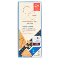Cioccolato Gourmet Tavoletta Cioccolato Bianco Caramello e Liquirizia 60 g